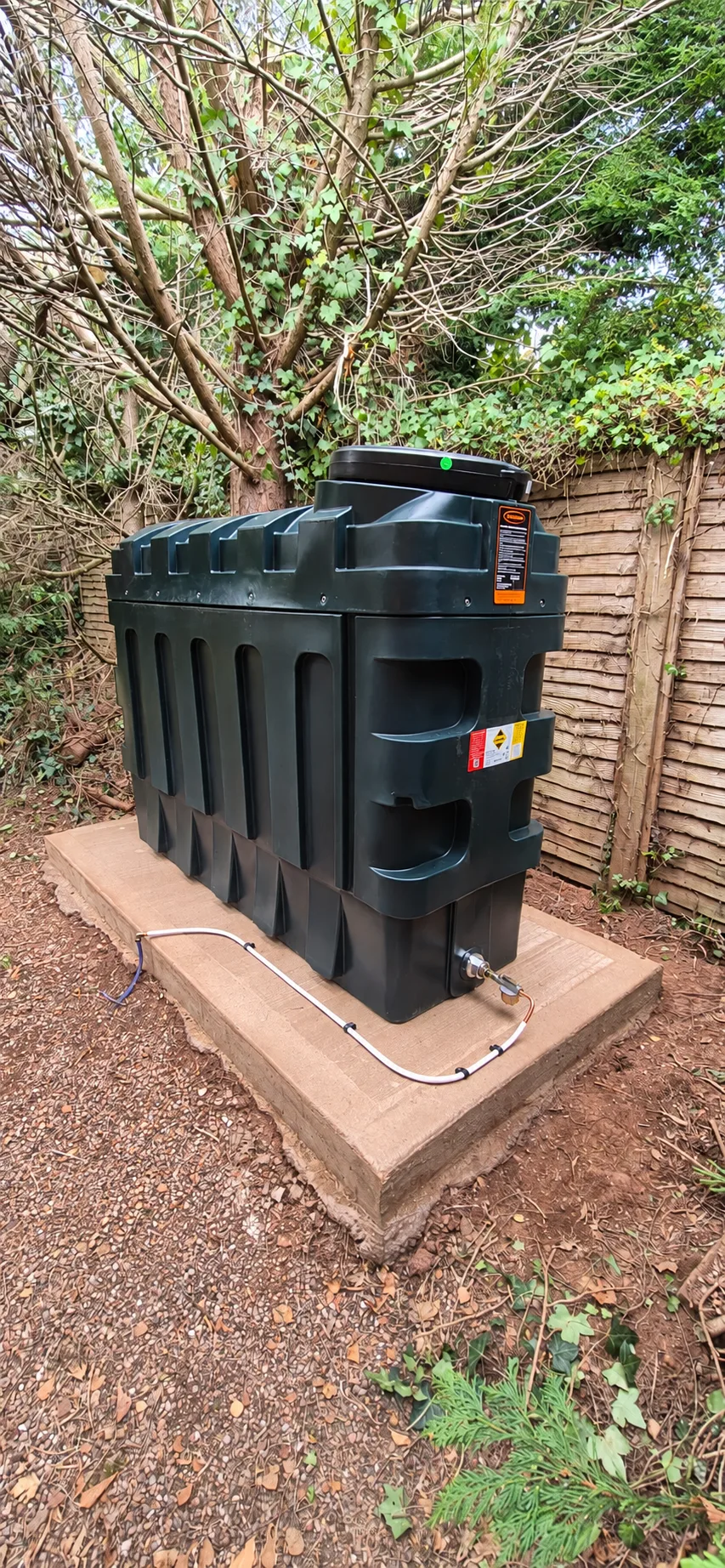 1000L Trade Oil Tank Installation Cothelstone